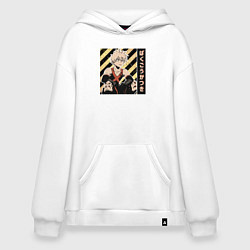 Толстовка-худи оверсайз Моя геройская академия Бакуго, цвет: белый
