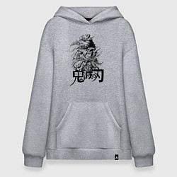 Худи оверсайз Иноске Хашибира Kimetsu no Yaiba