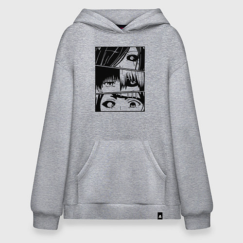 Худи оверсайз Токийский Гуль / Меланж – фото 1