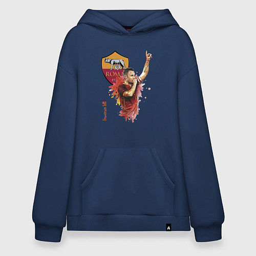 Худи оверсайз Francesco Totti - Roma - Italy / Тёмно-синий – фото 1