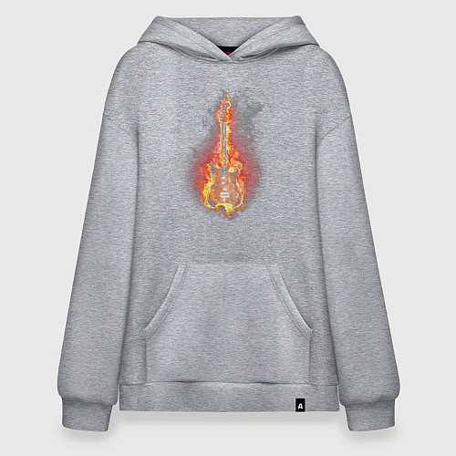 Худи оверсайз Огненная гитара / Меланж – фото 1