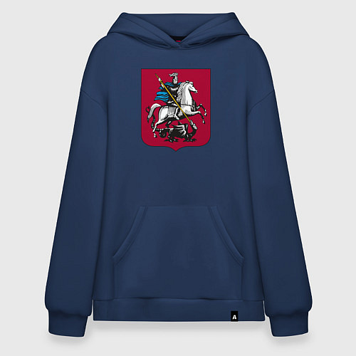 Худи оверсайз Георгий Победоносец - Герб / Тёмно-синий – фото 1