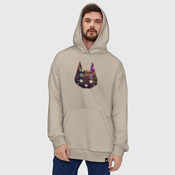 Толстовка-худи оверсайз Stray: City Cat, цвет: миндальный — фото 2