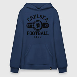 Толстовка-худи оверсайз Chelsea Football Club, цвет: тёмно-синий