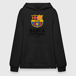 Толстовка-худи оверсайз Barcelona Football Club, цвет: черный