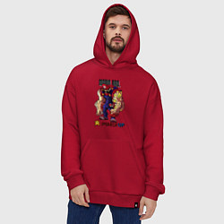 Толстовка-худи оверсайз Big Mario, цвет: красный — фото 2