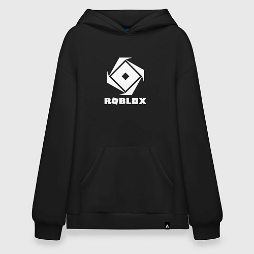 Худи оверсайз ROBLOX WHITE LOGO / Черный – фото 1