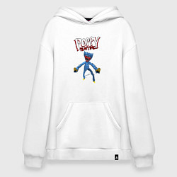 Толстовка-худи оверсайз Poppy Playtime: Monster Huggy, цвет: белый