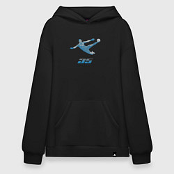 Толстовка-худи оверсайз Акинфеев 35, цвет: черный