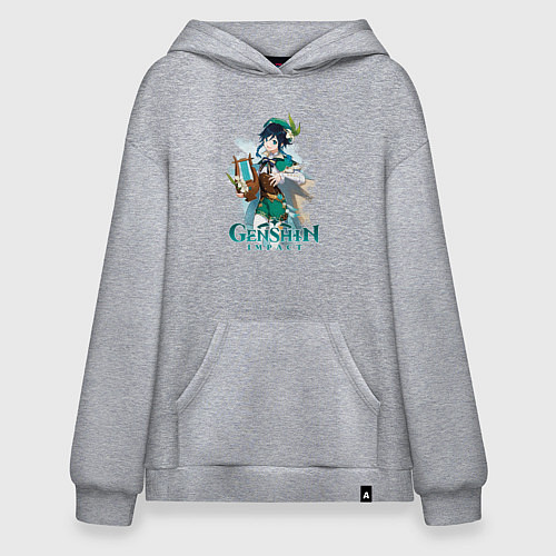 Худи оверсайз Венти Venti Genshin Impact / Меланж – фото 1