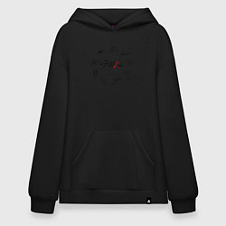 Худи оверсайз STRAY KIDS АВТОГРАФЫ ЧЁРНЫЙ