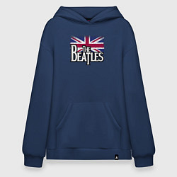 Толстовка-худи оверсайз The Beatles Great Britain Битлз, цвет: тёмно-синий