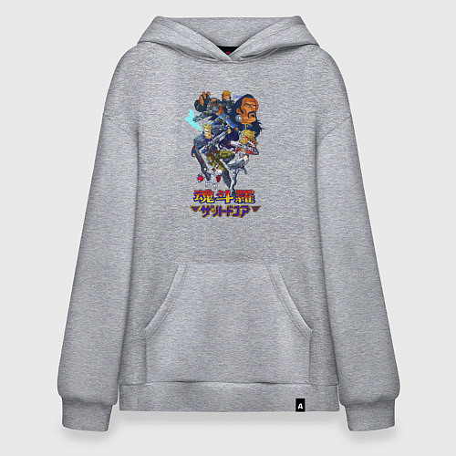 Худи оверсайз Hard corps / Меланж – фото 1