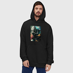 Толстовка-худи оверсайз Elden Ring Удар рыцаря, цвет: черный — фото 2