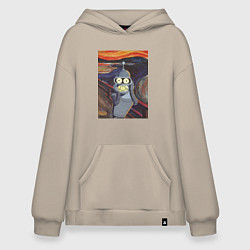 Толстовка-худи оверсайз БЕНДЕР КРИК BENDER, цвет: миндальный