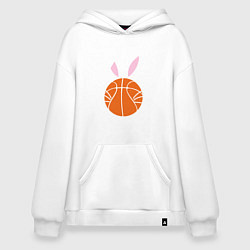 Толстовка-худи оверсайз Basketball Bunny, цвет: белый