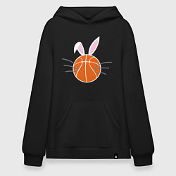 Толстовка-худи оверсайз Basketball Bunny, цвет: черный