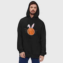 Толстовка-худи оверсайз Basketball Bunny, цвет: черный — фото 2