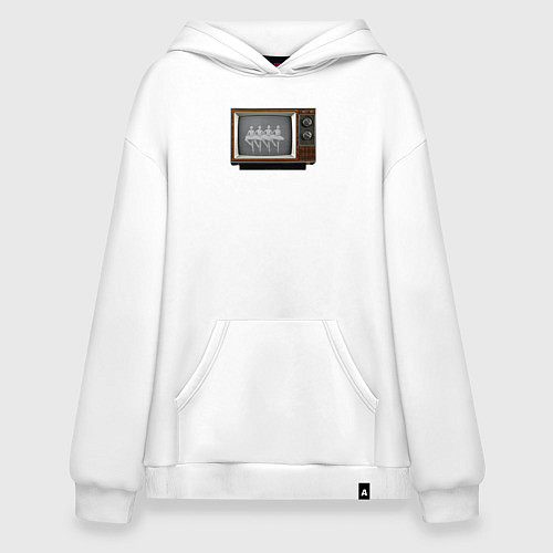 Худи оверсайз Лебединое по ТВ / Белый – фото 1