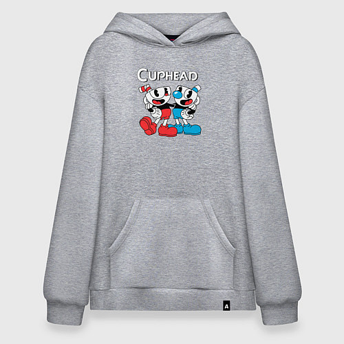 Худи оверсайз Cuphead Чашечки / Меланж – фото 1