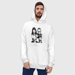 Толстовка-худи оверсайз RHCP faces, цвет: белый — фото 2