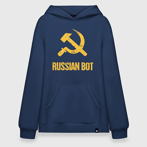 Худи оверсайз Atomic Heart: Russian Bot / Тёмно-синий – фото 1