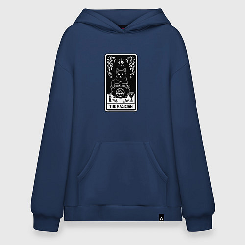 Худи оверсайз The Magician Tarot card Волшебник карта Таро / Тёмно-синий – фото 1