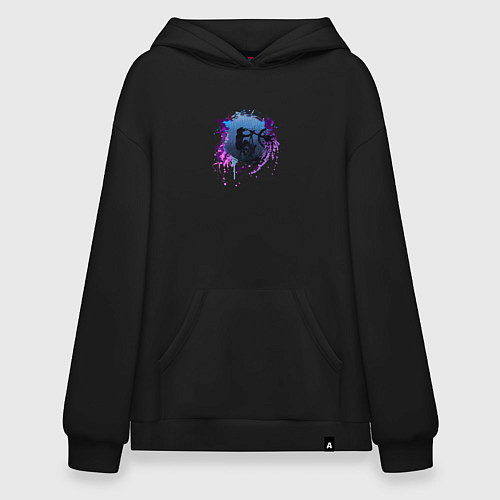 Худи оверсайз Splash ride / Черный – фото 1