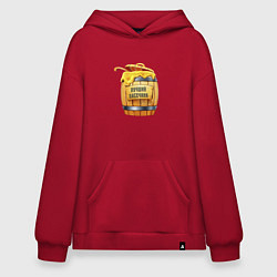 Толстовка-худи оверсайз Лучший Пасечник, цвет: красный