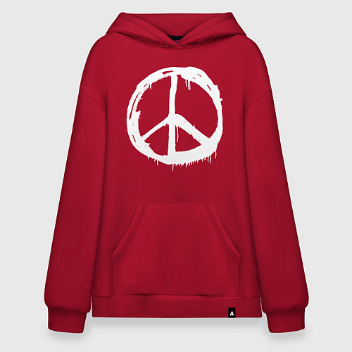 Худи оверсайз Pacific symbol white / Красный – фото 1