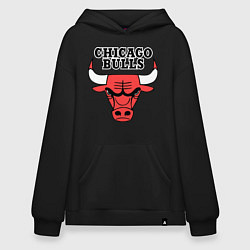 Толстовка-худи оверсайз Chicago Bulls, цвет: черный