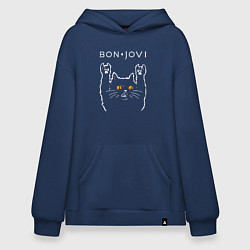 Худи оверсайз Bon Jovi rock cat