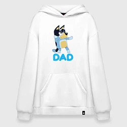 Толстовка-худи оверсайз Doggy Dad, цвет: белый