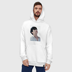 Толстовка-худи оверсайз Принц JK, цвет: белый — фото 2