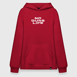 Толстовка-худи оверсайз No Guns Life лого, цвет: красный