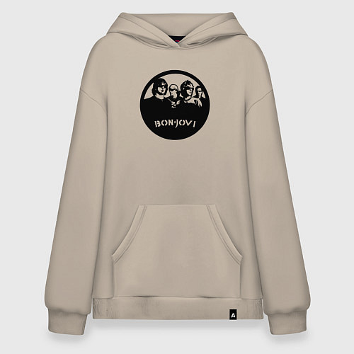 Худи оверсайз Bon Jovi rock / Миндальный – фото 1