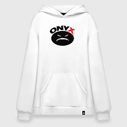 Толстовка-худи оверсайз Onyx logo black, цвет: белый