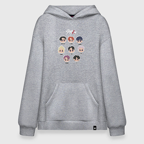 Худи оверсайз Stray Kids Chibi / Меланж – фото 1