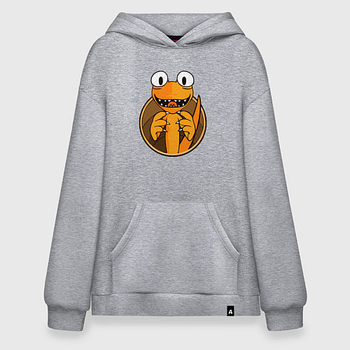 Худи оверсайз Радужные друзья: Оранжевый / Меланж – фото 1