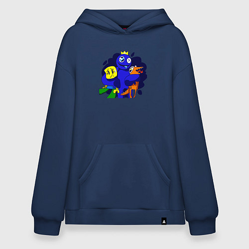 Худи оверсайз Радужные друзья: все персонажи / Тёмно-синий – фото 1