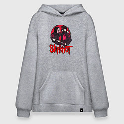 Толстовка-худи оверсайз Slipknot rock, цвет: меланж