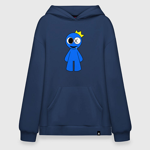 Худи оверсайз Радужные друзья Синий улыбается / Тёмно-синий – фото 1