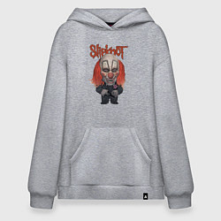 Толстовка-худи оверсайз Slipknot art, цвет: меланж