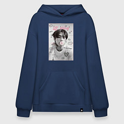 Толстовка-худи оверсайз Lee Know Stray Kids, цвет: тёмно-синий