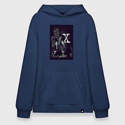Толстовка-худи оверсайз X poster, цвет: тёмно-синий