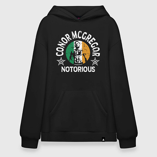 Худи оверсайз Конор - Ирландия / Черный – фото 1