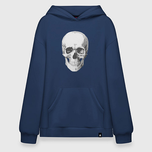 Худи оверсайз Platinum Cut Skull / Тёмно-синий – фото 1