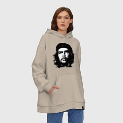 Толстовка-худи оверсайз Ernesto Che Guevara, цвет: миндальный — фото 2