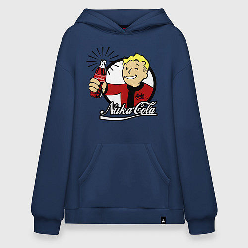Худи оверсайз Vault boy - nuka cola / Тёмно-синий – фото 1