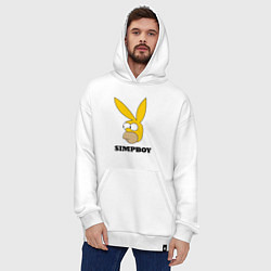 Толстовка-худи оверсайз Simpboy - rabbit Homer, цвет: белый — фото 2